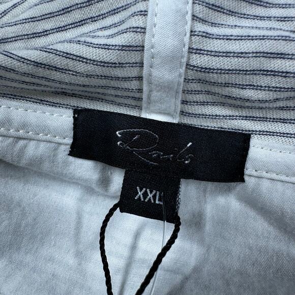 Rails Men's Weston Cream Navy Striped Hooded Long Sleeve DAMAGED Size XXL - Picture 3 of 11